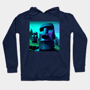 Easter Island in a Distant Techno Future Hoodie